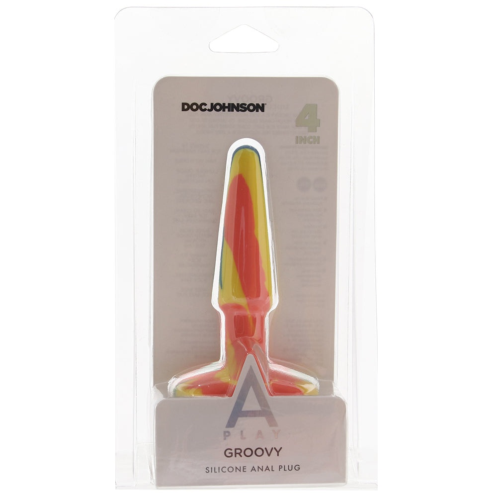 A-Play Groovy 4 Inch Anal Plug in Sunrise