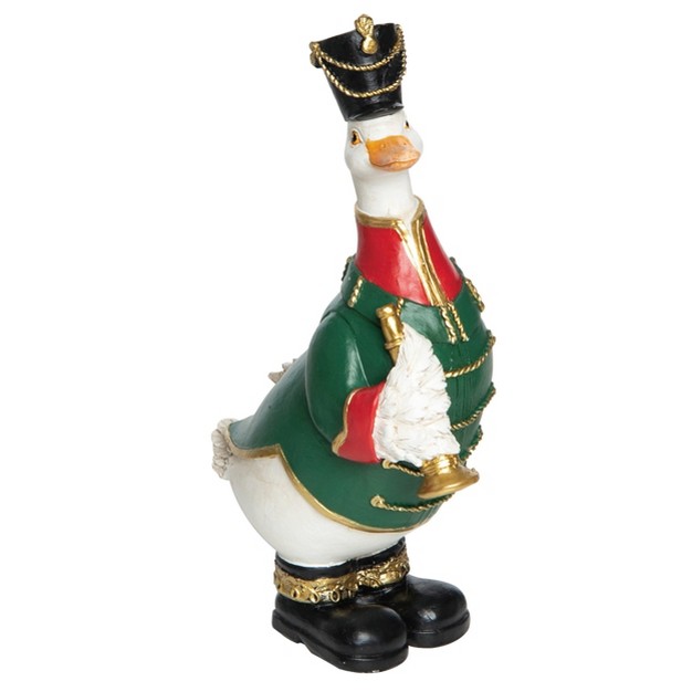 Transpac Resin 7 5 In Multicolored Christmas Duck Nutcracker Figurine