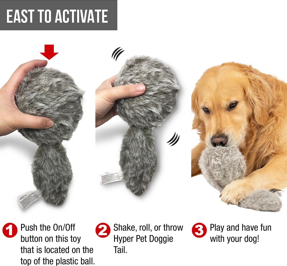 Hyper Pet Doggie Tail Interactive Dog Toy