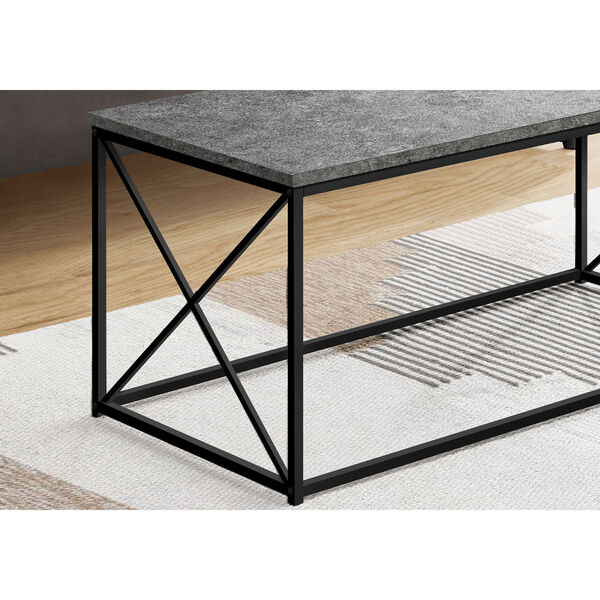 Dark Grey and Black Coffee Table