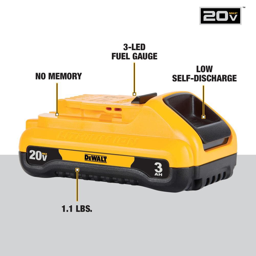 DEWALT 20V MAX 3 Ah Compact Battery DCB230 from DEWALT