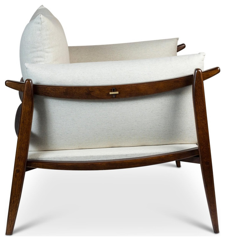 Angelie Accent Chair Pecan   Midcentury   Armchairs And Accent Chairs   by Virgil Stanis Design  Houzz