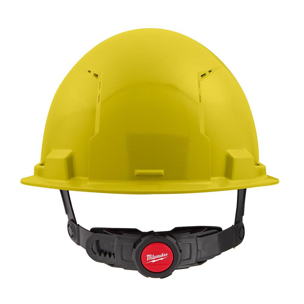 Milwaukee Yellow Front Brim Vented Hard Hat with 6pt Ratcheting Suspension Type 1 Class C 48-73-1222 from Milwaukee