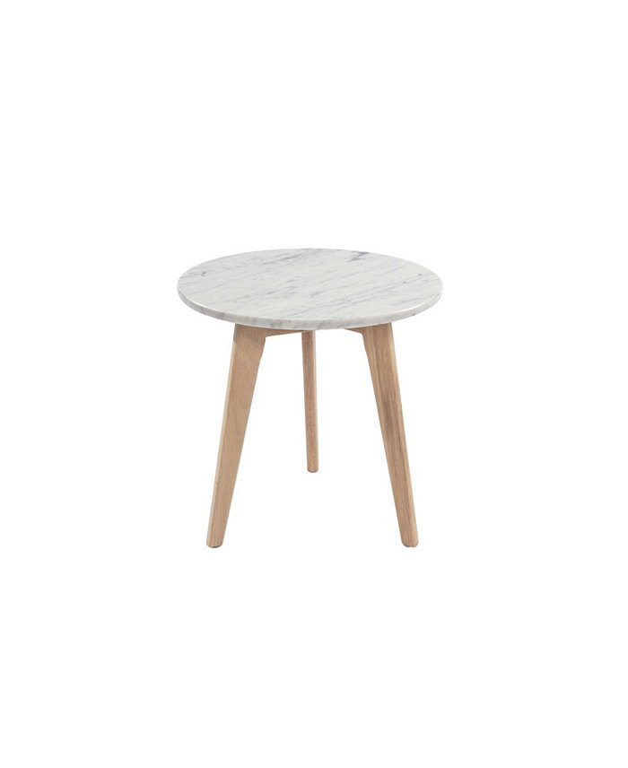 Cenports Cherie Round Marble Side Table