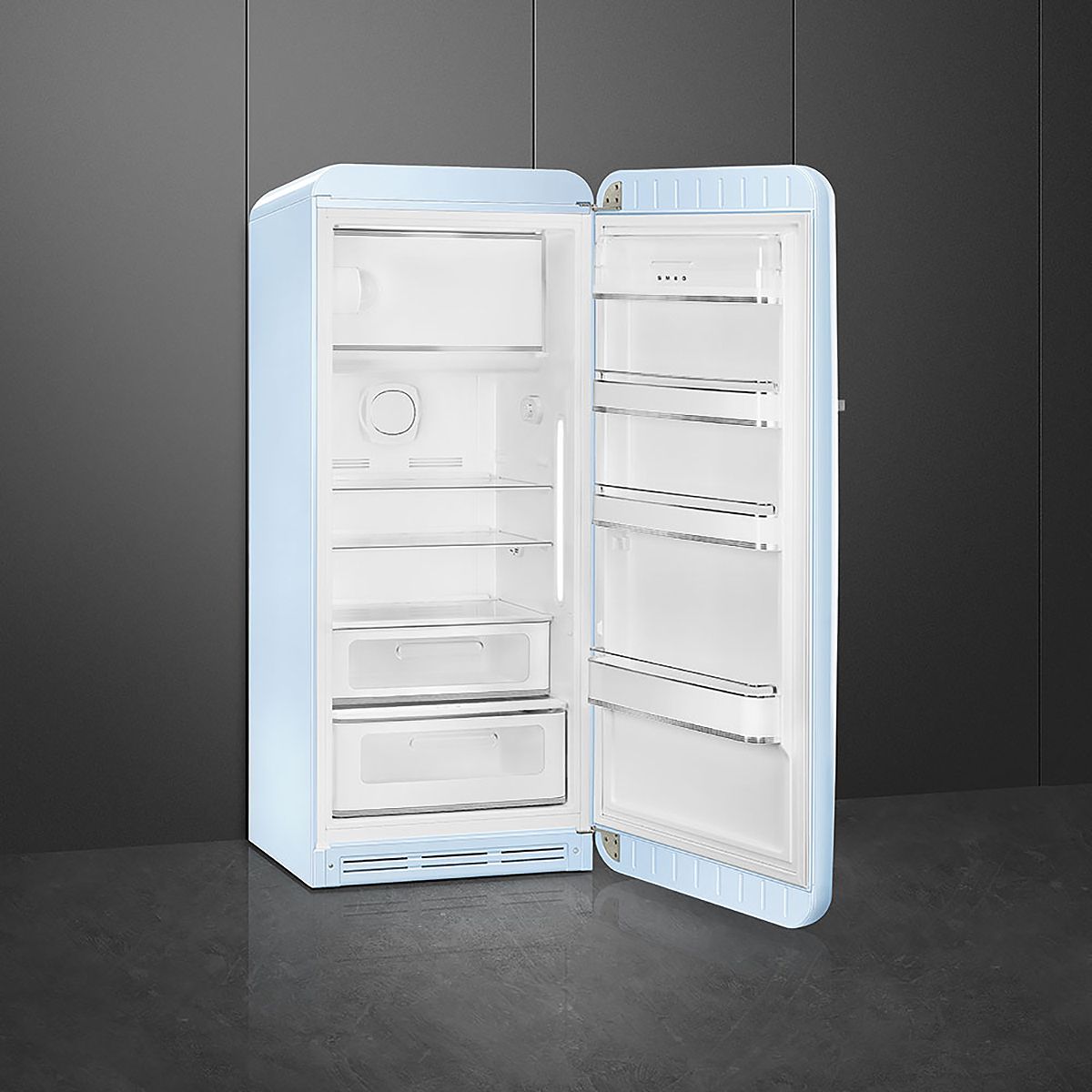 Smeg 50's Retro Style Aesthetic Pastel Blue Right-Hinge Refrigerator