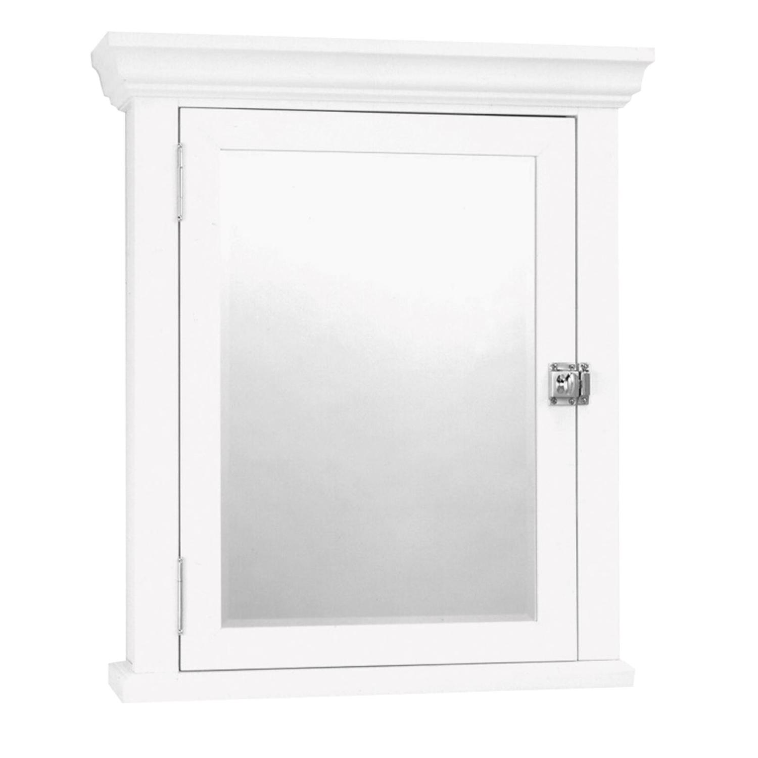 Zenith Products 27.19 in. H X 22.38 in. W X 5.88 in. D Gloss White Wall Cabinet