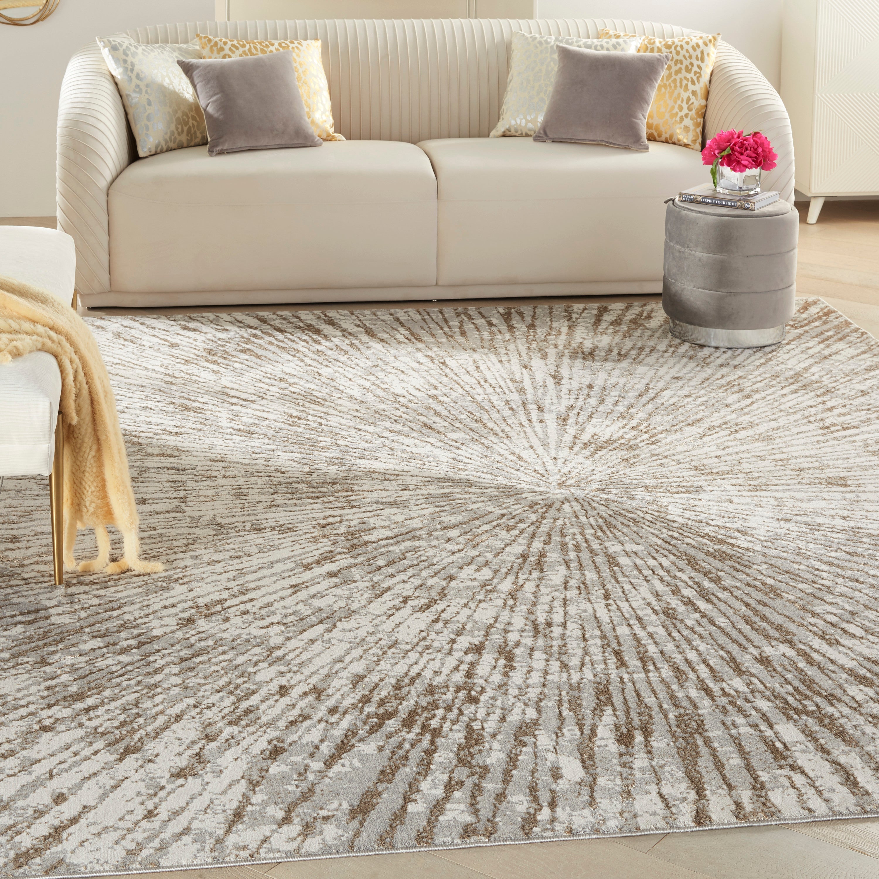 Metallic Grey/Mocha Rug