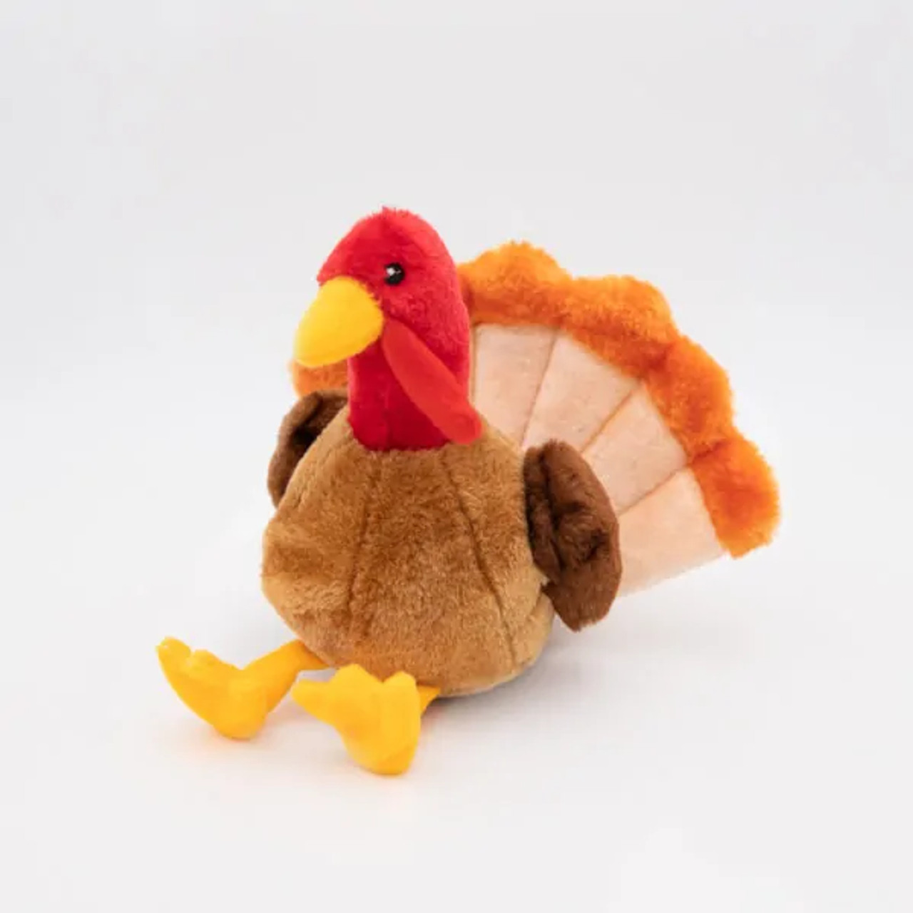 Zippy Paws Fall Harvest Tucker the Turkey Plush Dog Toy， Medium