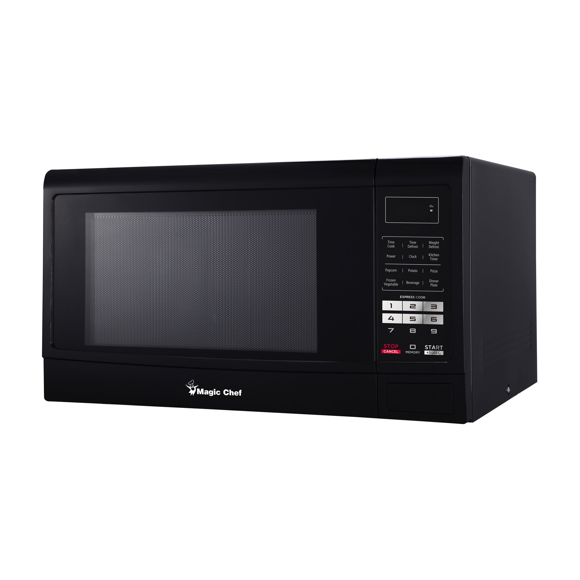 Magic Chef 1.6 Cu. Ft. 1100W Countertop Microwave Oven with Push-Button Door in Black