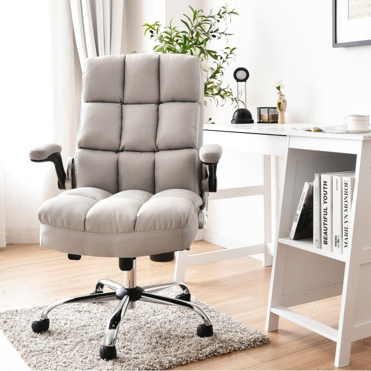 Adjustable Swivel Office Chair with High Back and Flip up Arm for Home and Office   30\