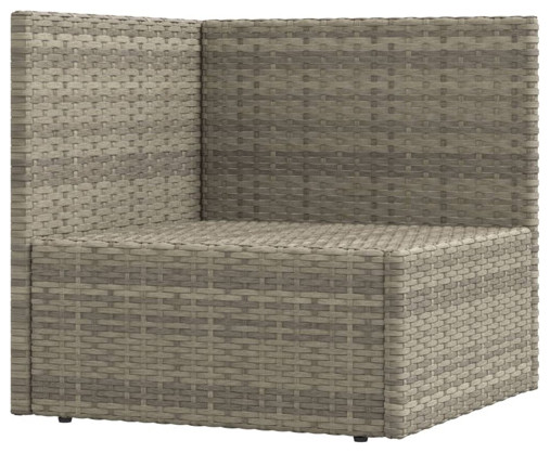 vidaXL Patio Furniture Set 11 Piece Lounge Set with Cushions Gray Poly Rattan   Tropical   Outdoor Sofas   by vidaXL LLC  Houzz