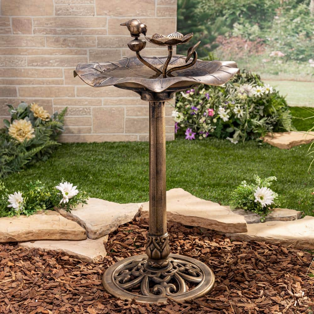 32 in. Resin Birdbath with Bronze Finish 2200240EC