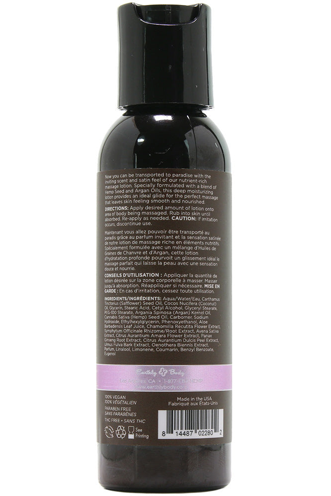 Hemp Seed Massage Lotion 2oz/60ml in Lavender