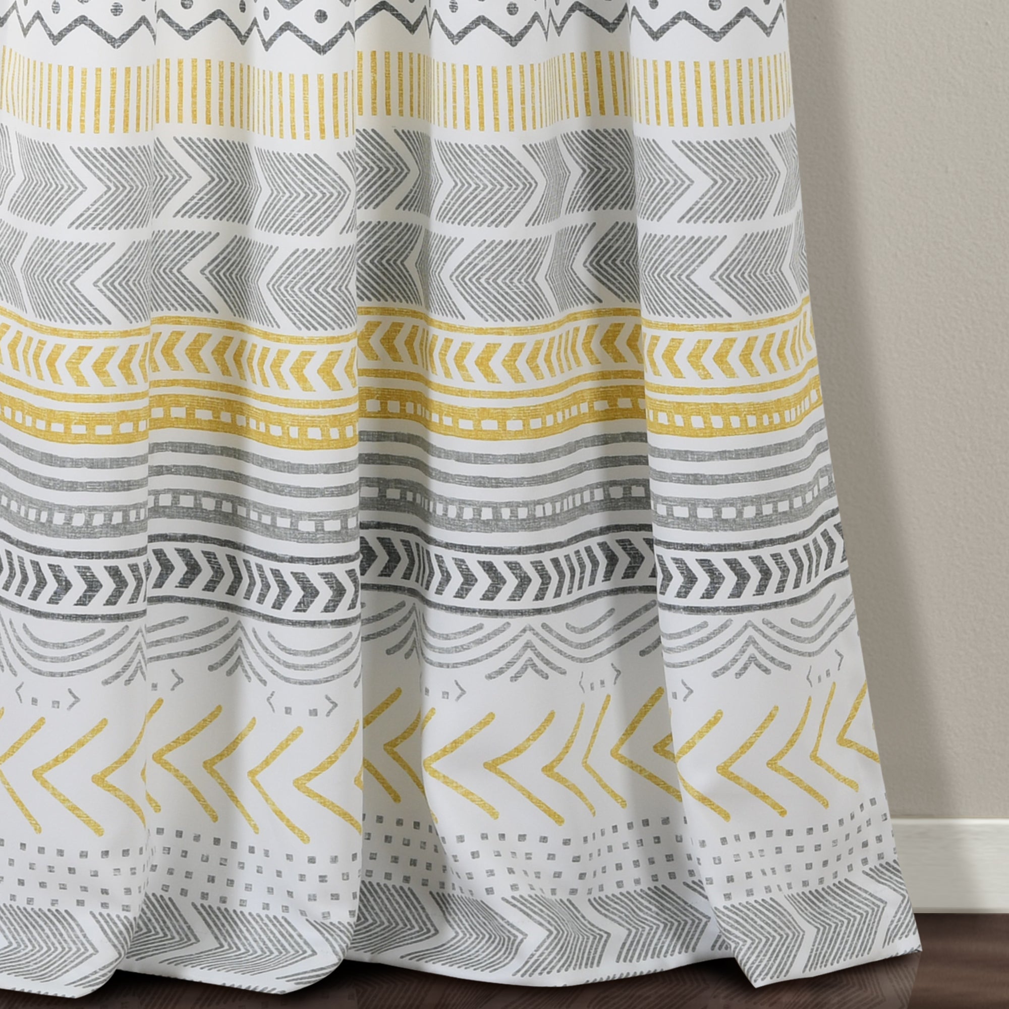 Hygge Geo Light Filtering Window Curtain Panel Set