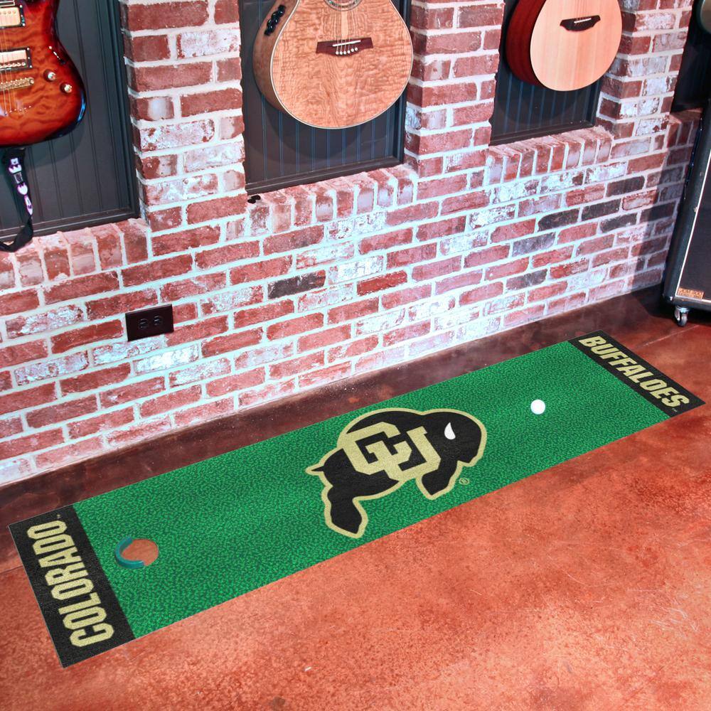 FANMATS NCAA University of Colorado 1 ft. 6 in. x 6 ft. Indoor 1-Hole Golf Practice Putting Green 12809