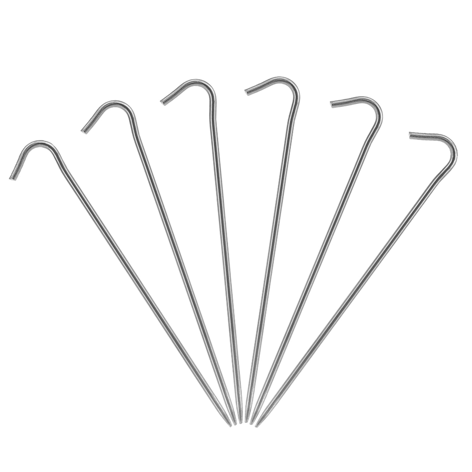 Tomfoto 6pcs/10pcs Titanium Tent Pegs Titanium Tent Nails Outdoor Camping Tent Stakes Bend Hook