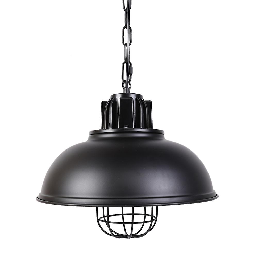 85-265V Vintage Simple Style Black Cage Lampshade LED Pendant Light Ceiling Lamp