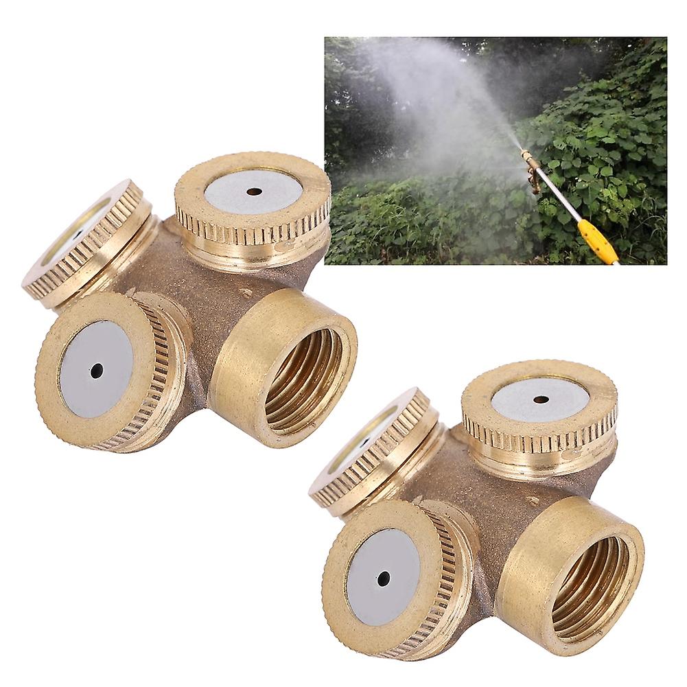 2pcs G1/2 Brass High Pressure 3nozzle For Agricultural Motorized Sprayer And Electric Sprayer Dn15