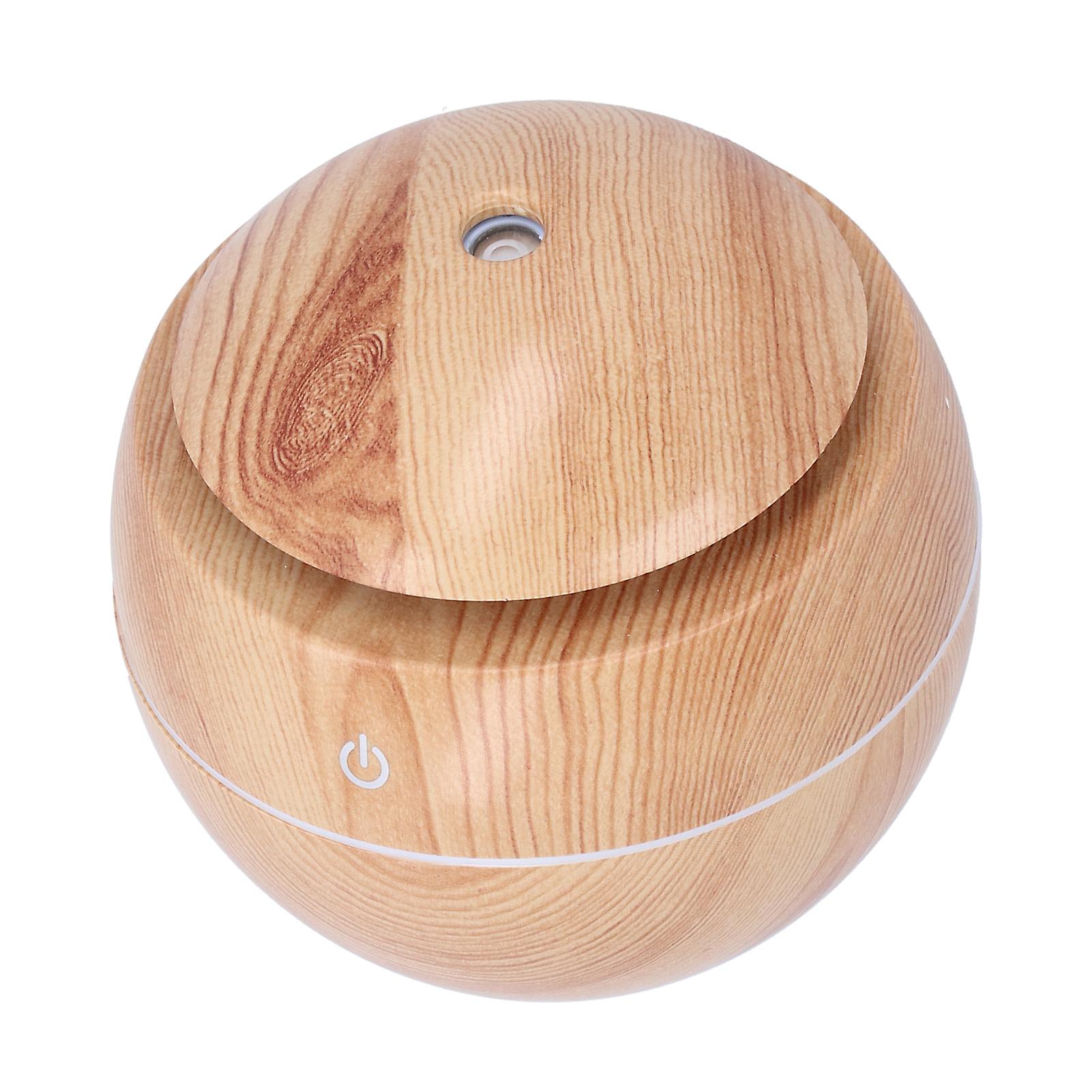 130ml Mini Humidifier MushroomShaped USB Mist Humidifier with Ambient Night Light(Light Wood Grain )