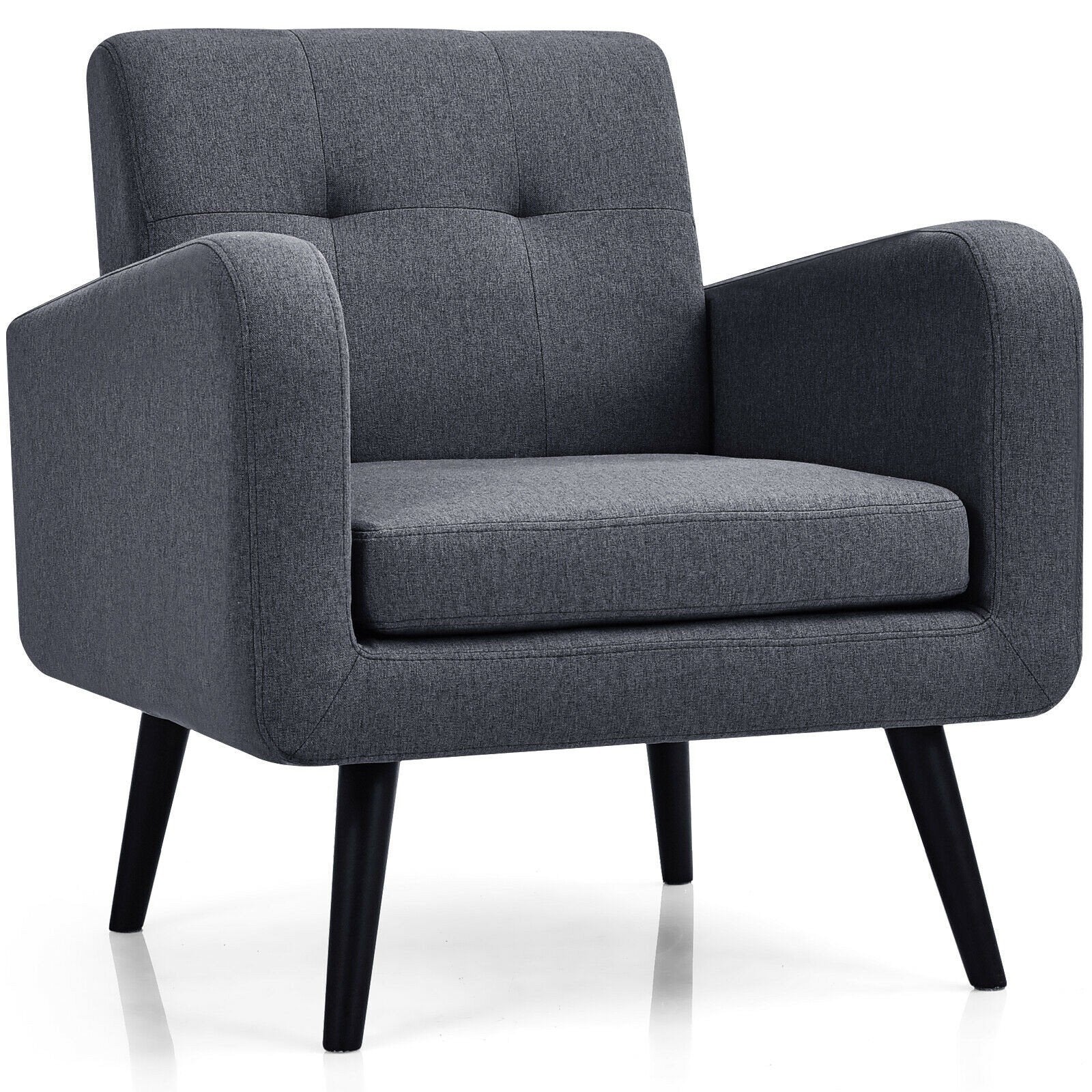 Giantex Set of 2 Modern Upholstered Accent Chairs