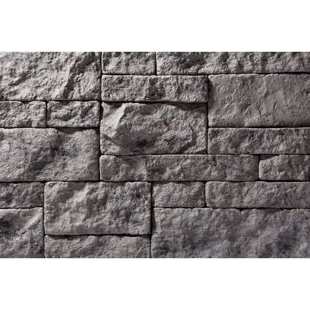 Evolve Stone Non-Rated Capital Sky Style Phantom Shadow Color Flat Stone Mortarless Veneer (14.25 sq. ft. per Box) NR-CS-PS-F