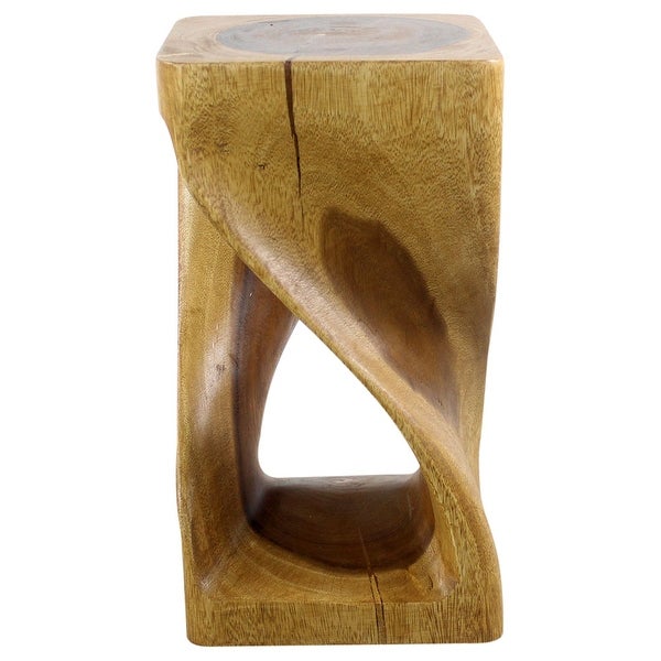 Haussmann? Original Wood Twist Stool 10 X 10 X 18 In High Oak Oil - 10 x 10 x 18