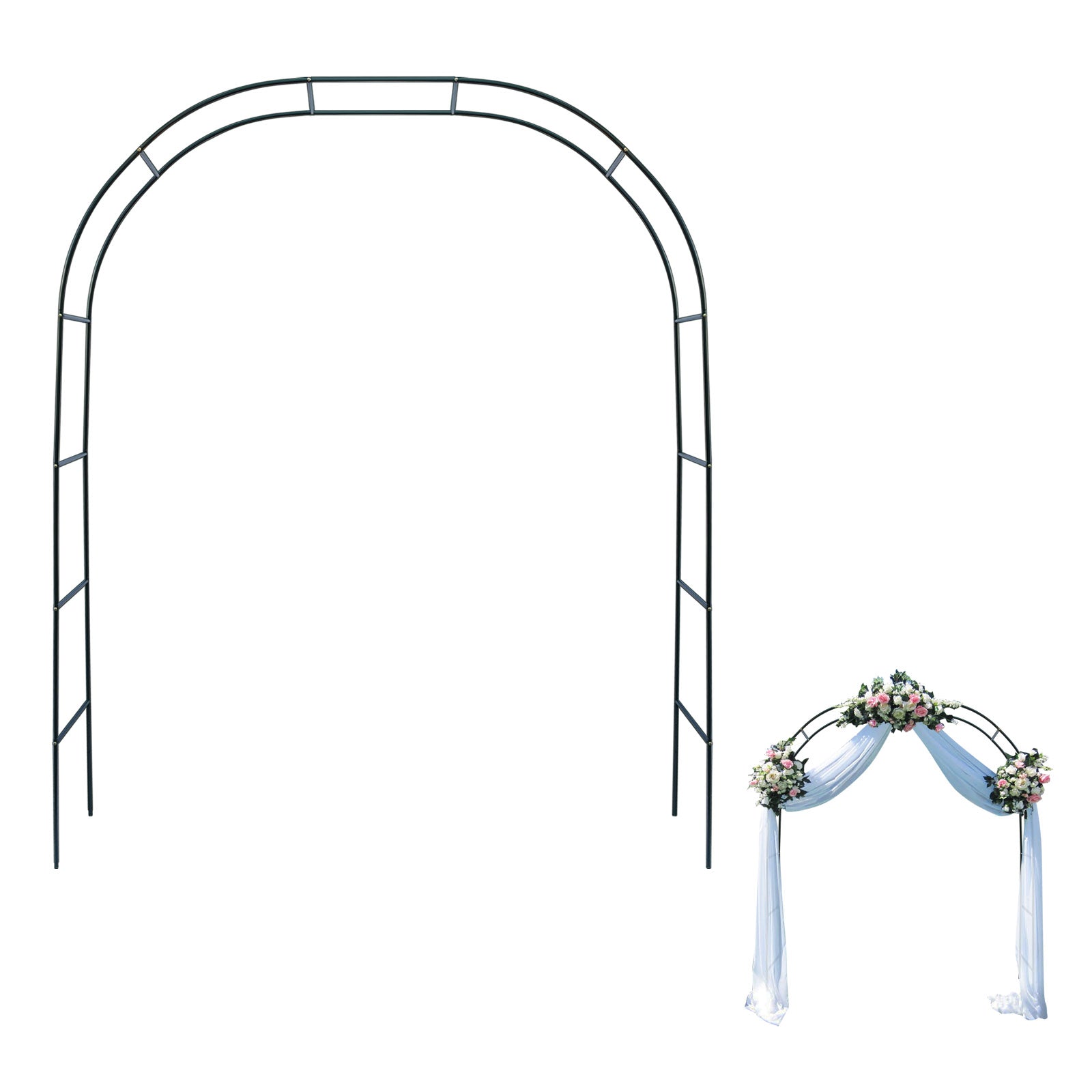 YardGrow Reconfigurable Metal Wedding Arch Garden Arbor Pergola for Indoor/Outdoor Garden Climbing Plants Vines