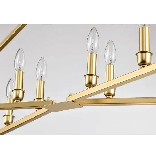 Mable 8-Light Gold Metal Frame Candle Chandelier