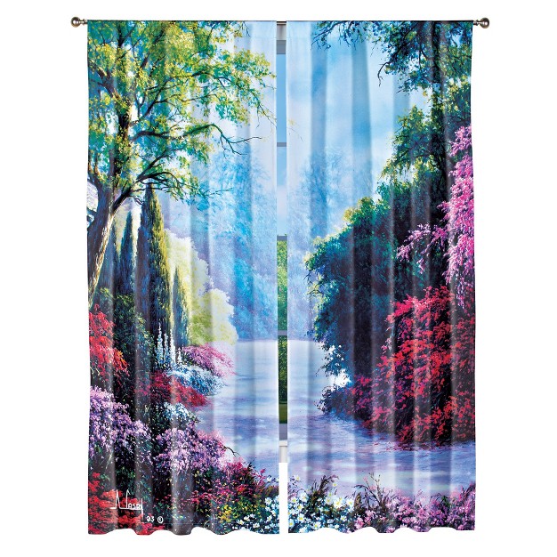 Collections Etc Scenic Garden Path Window Drapes