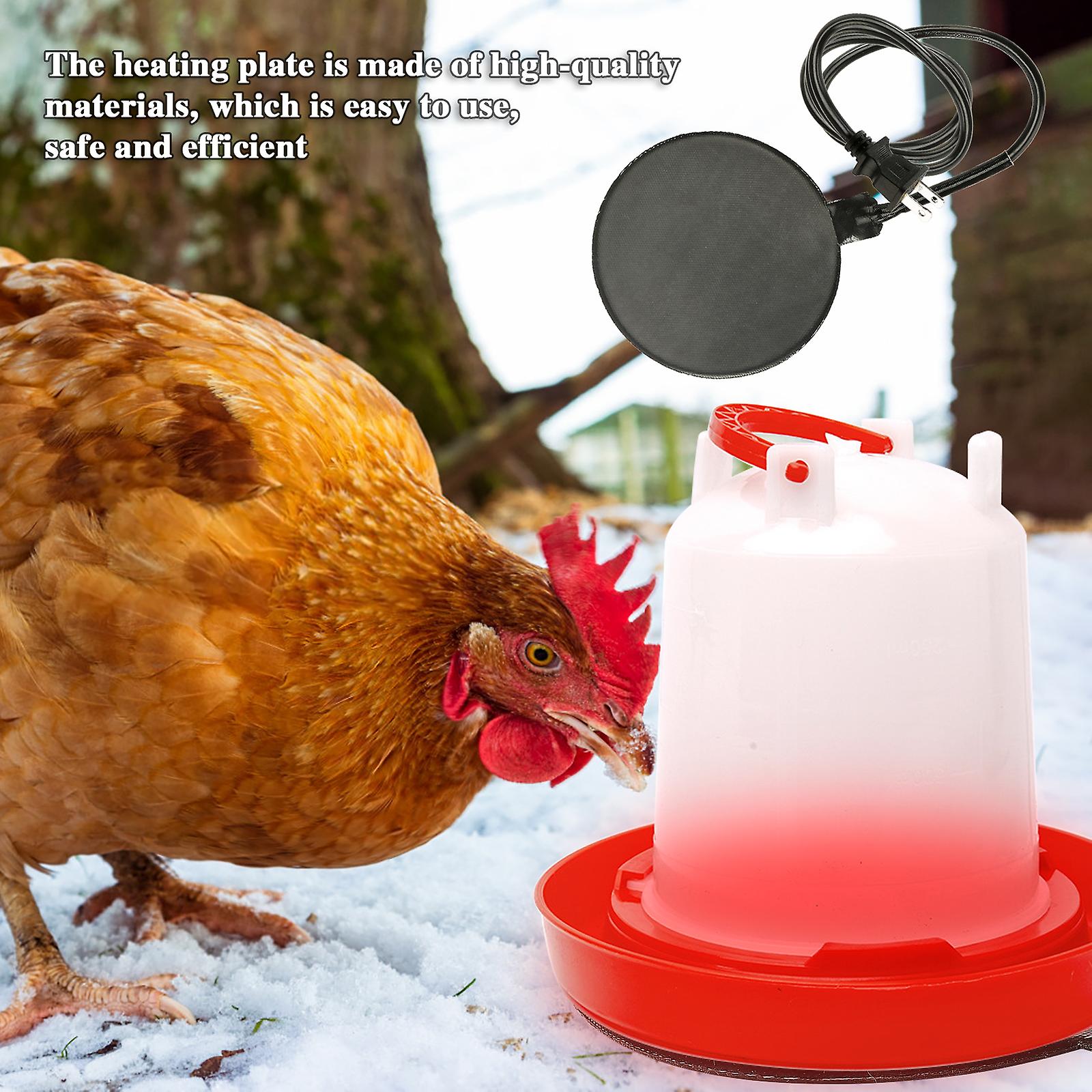 120v 20w Silicone Poultry Water Dispenser Anti Icing Heating Pad Chicken Coop Water Tank Heater American Plug 15 * 15cm