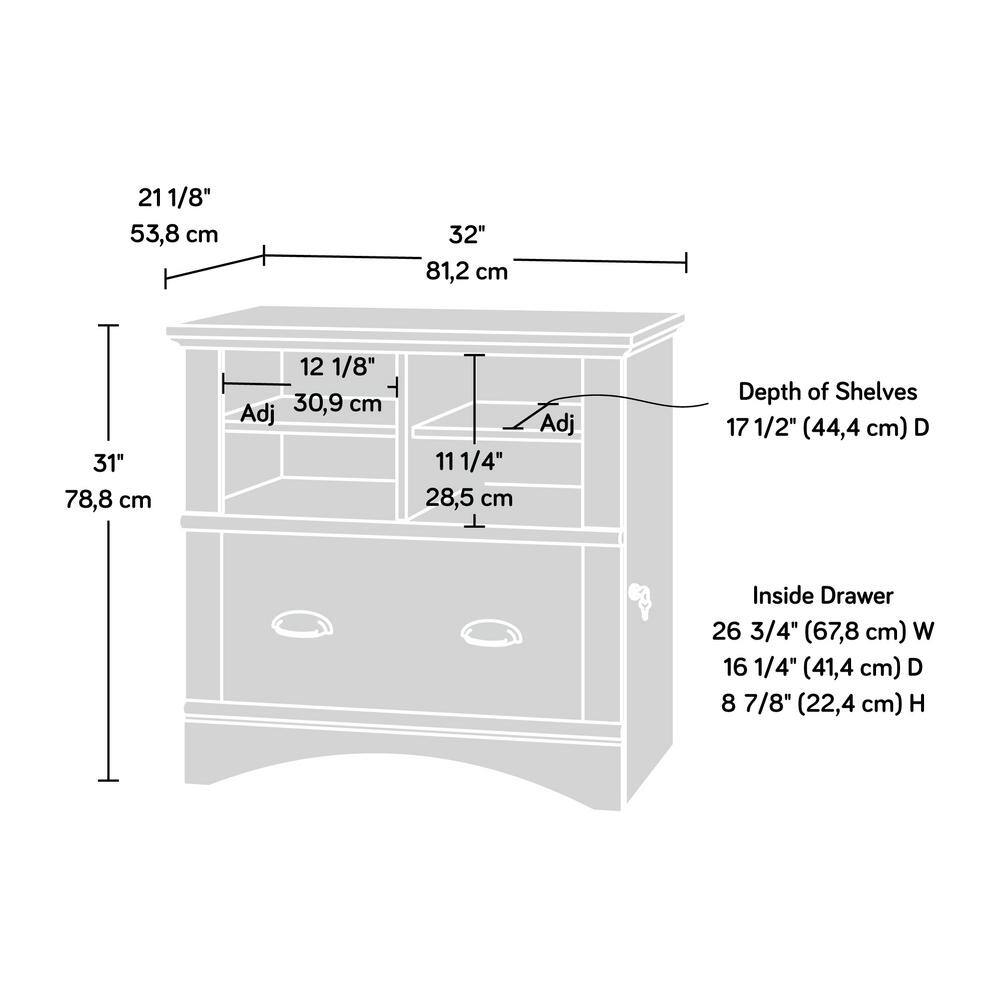 SAUDER Harbor View Salt Oak Lateral File Cabinet with 1-Drawer 422112