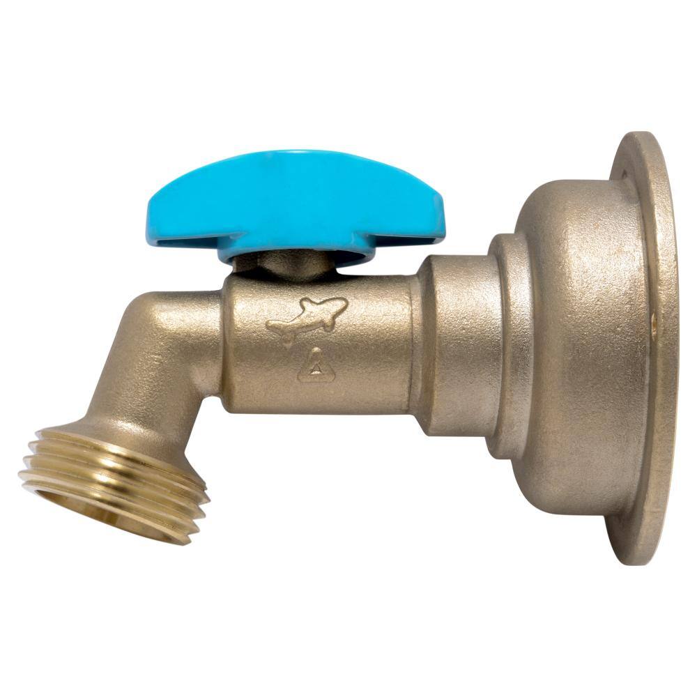 SharkBite 34 in. Push-to-Connect MHT Brass Quarter-Turn Hose Bibb 24621LF