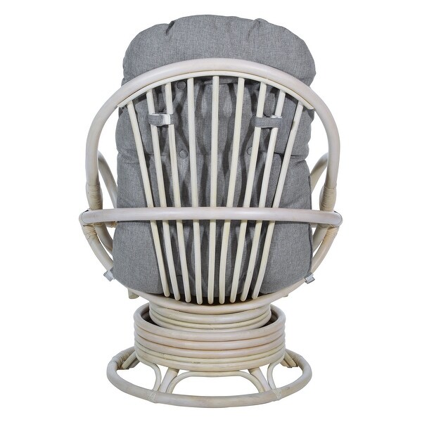 Rattan Swivel Rocker Chair