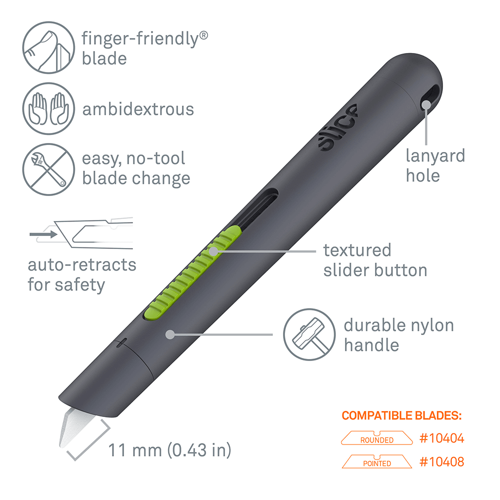 Slice Pen Cutter Auto Retractable Zirconium Oxide Blade