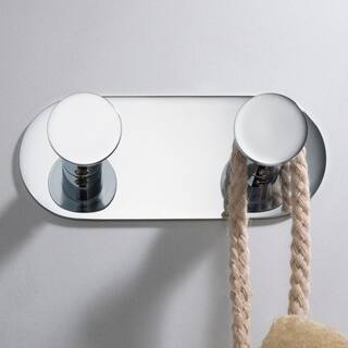 KRAUS Elie Bathroom Robe and Towel Double Hook in Chrome KEA-18803CH