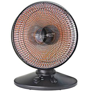 Comfort Zone 7001000-Watt Oscillating Parabolic Dish Radiant Electric Portable Heater CZ998