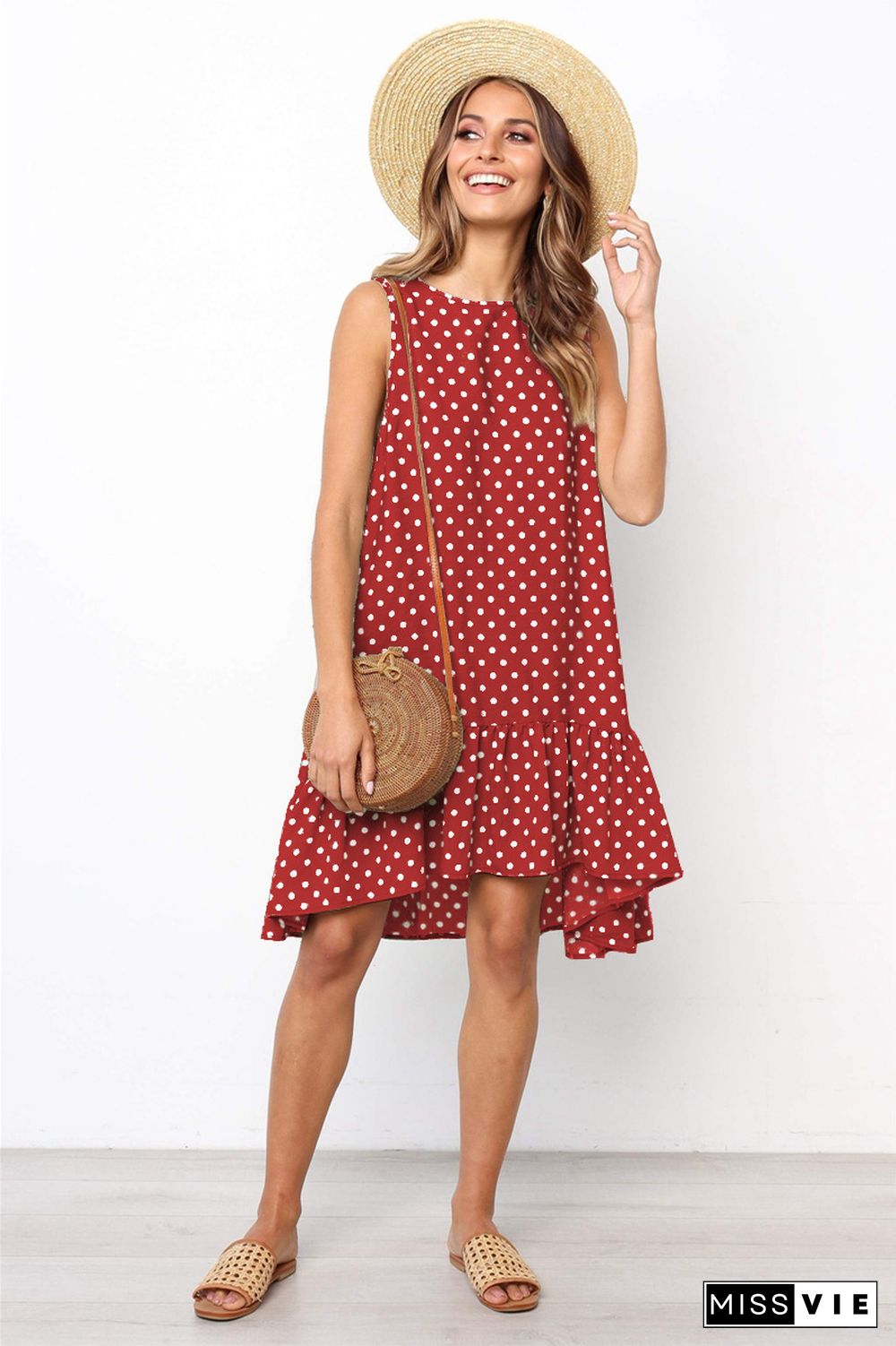 Printed Ruffled Women's Dress