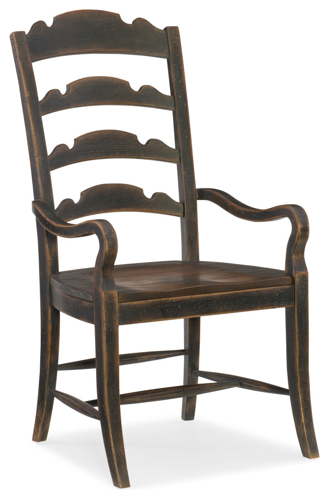 Hill Country Twin Sisters Ladderback Arm Chair   Farmhouse   Dining Chairs   by Hooker Furniture  Houzz