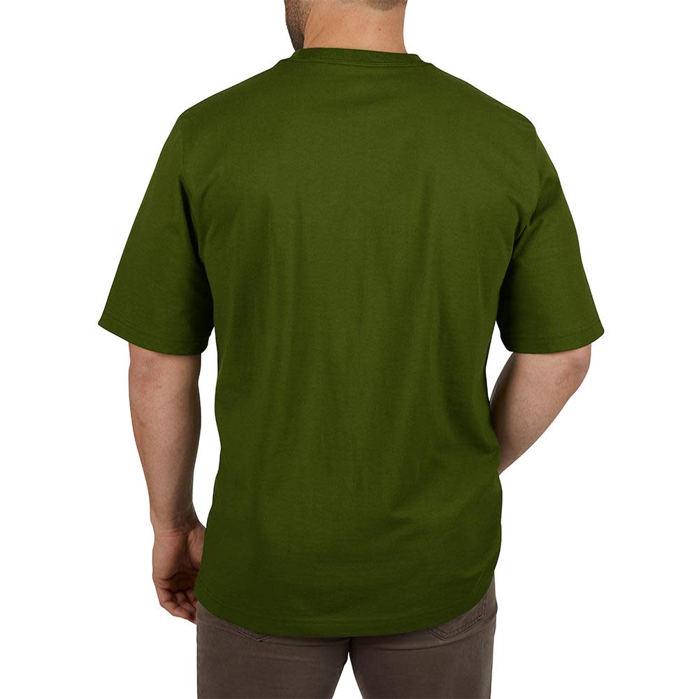 Heavy Duty Green Pocket Short Sleeve T-Shirt ; Small ;