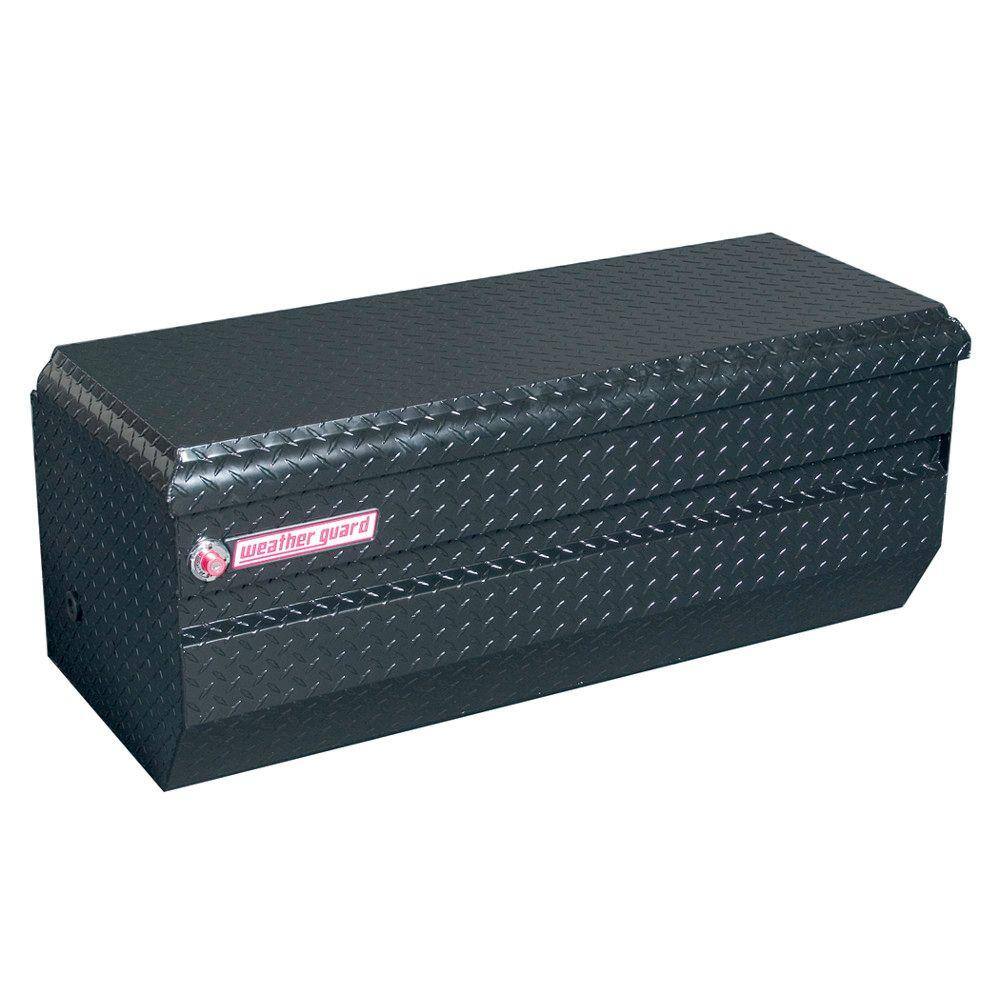 Weather Guard 47 in. Gloss Black Aluminum Full Size Chest Truck Tool Box 674-5-01