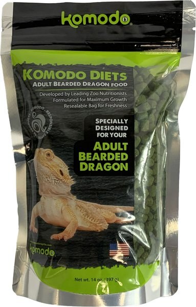 Komodo Diets Adult Bearded Dragon Food， 14-oz bag