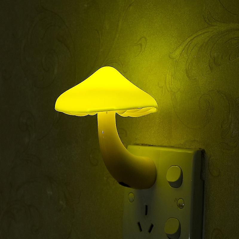 2-piece Light Control Mushroom Decorative Night Light Plug-in Light Sensor Bedside Light Led Light Birthday Gift