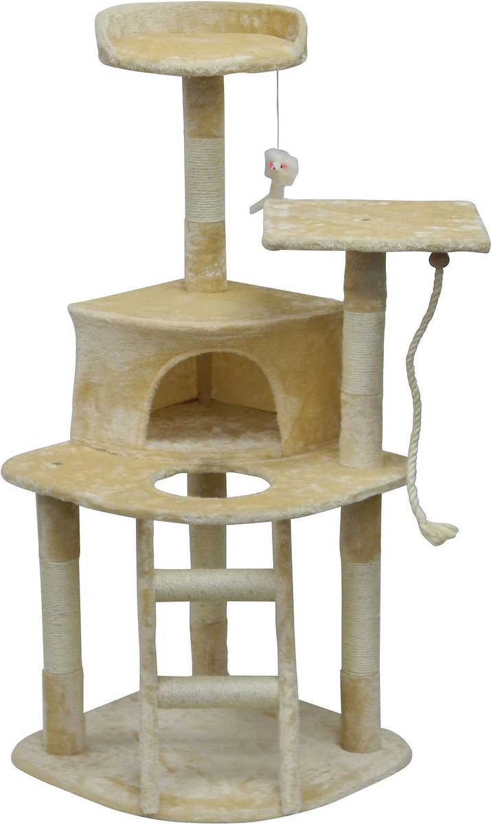 Go Pet Club 49-in Economical Sisal Posts Cat Tree Condo