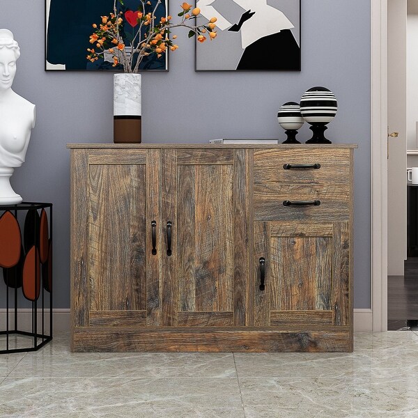 43-inch Wood Sideboard with 2 Drawers