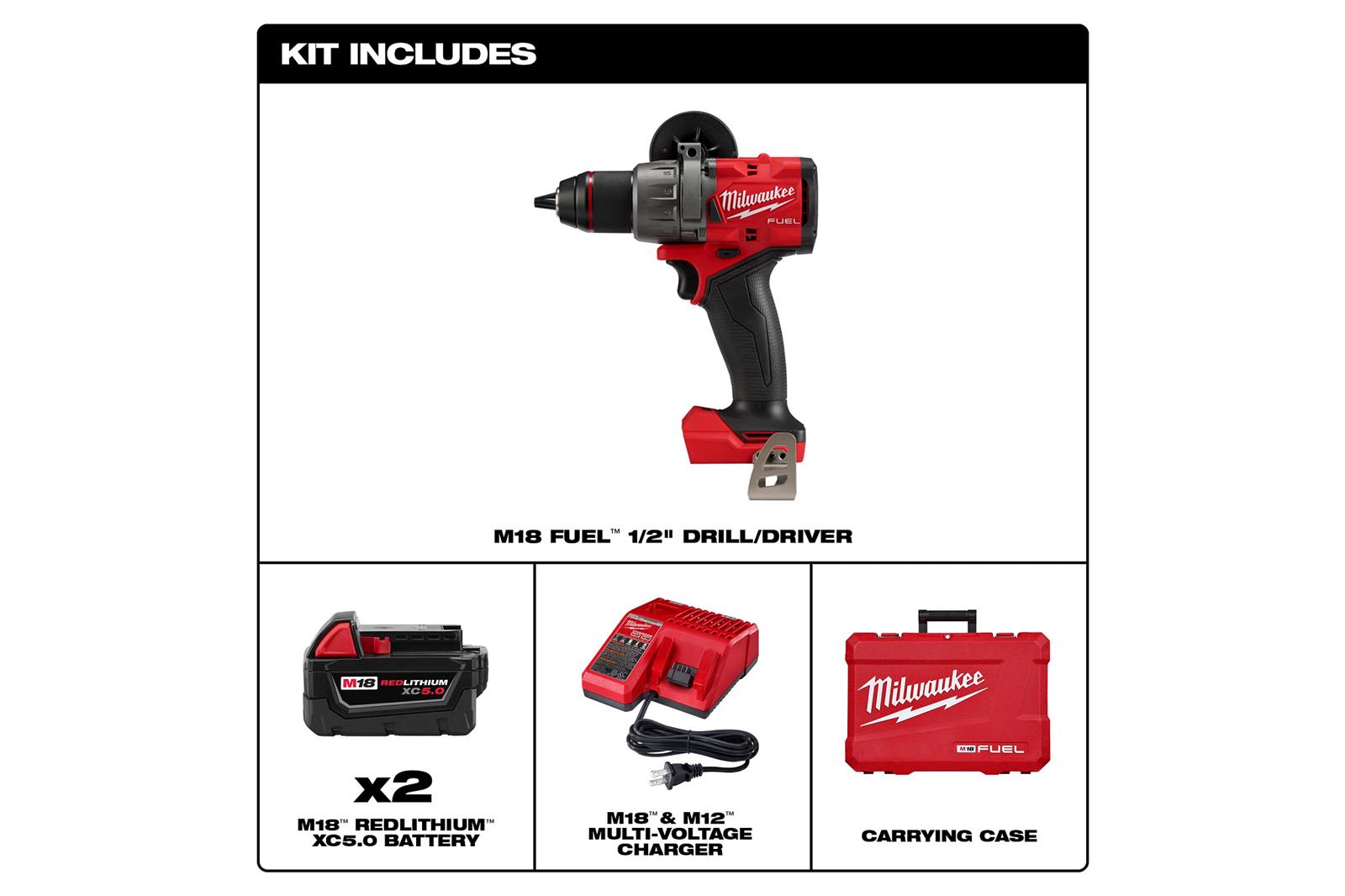 Milwaukee Tool 2903-22 Milwaukee M18 FUEL Brushless 1/2 in. Drill Drivers