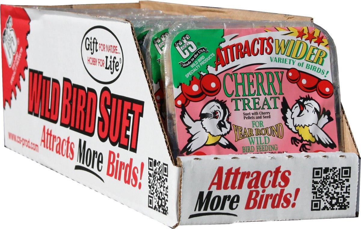 CandS Cherry Treat Bird Food， 11.75-oz bag， case of 12