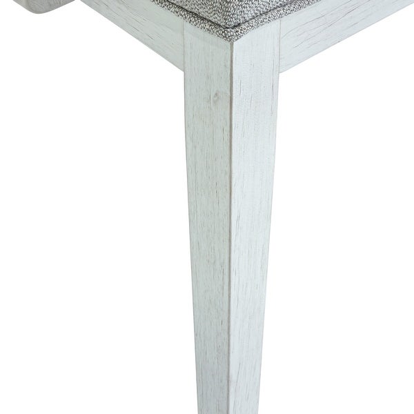 Mirage Wirebrushed White Uph Arm Chair- Set of 2 (Set of 2)