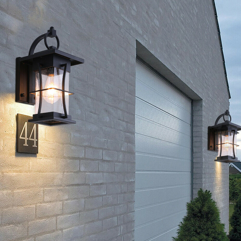 Outdoor Wall Lantern Sconce Porch Lamp Wall Light Fixtures Exterior Waterproof Outdoor Wall Light Retro Exterior Lantern Sconce Industrial Porch Patio Lamp Wall Light Fixture Exterior Lighting Lamp