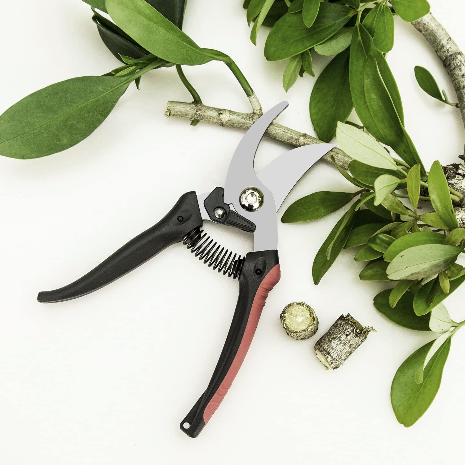 Pruning Shears, JEOutdoors Professional High Carbon Alloy Steel Sharp Blade Bypass Hand Pruner, Tree Trimmer, Garden Shears