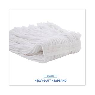 Boardwalk Rayon Fiber Cut-End String Mop Mop Head Value Standard Head Size No. 16 White (12-Carton) BWK2016R